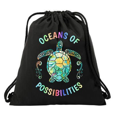 Oceans of Possibilities Summer Reading 2022 Librarian Whale Drawstring Bag