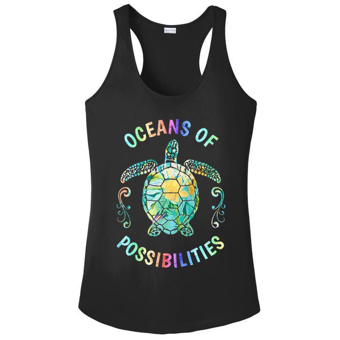 Oceans of Possibilities Summer Reading 2022 Librarian Whale Ladies PosiCharge Competitor Racerback Tank
