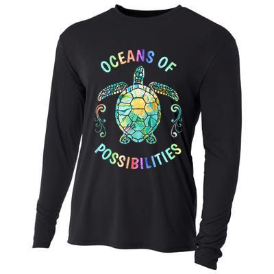 Oceans of Possibilities Summer Reading 2022 Librarian Whale Cooling Performance Long Sleeve Crew