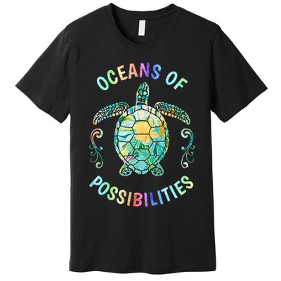 Oceans of Possibilities Summer Reading 2022 Librarian Whale Premium T-Shirt