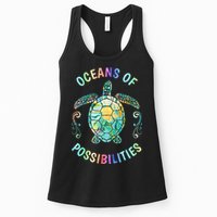 Oceans of Possibilities Summer Reading 2022 Librarian Whale Womens Tank Top