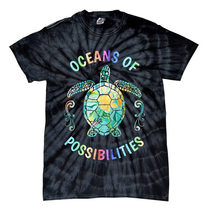 Oceans of Possibilities Summer Reading 2022 Librarian Whale Tie-Dye T-Shirt