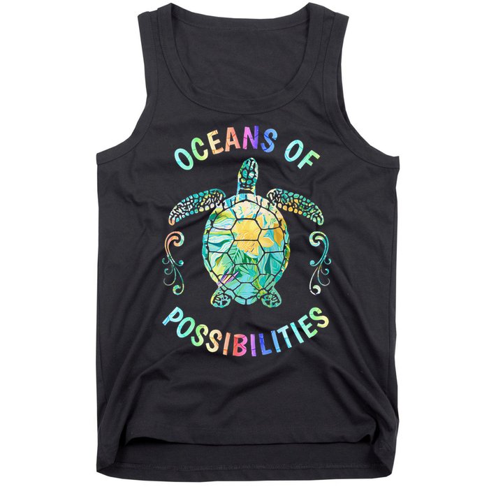 Oceans of Possibilities Summer Reading 2022 Librarian Whale Tank Top