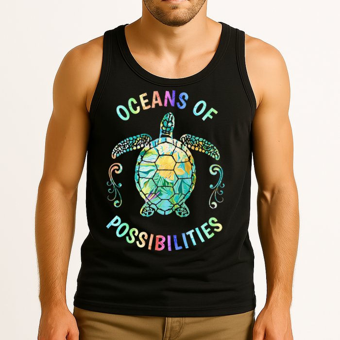 Oceans of Possibilities Summer Reading 2022 Librarian Whale Tank Top