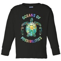 Oceans of Possibilities Summer Reading 2022 Librarian Whale Toddler Long Sleeve Shirt