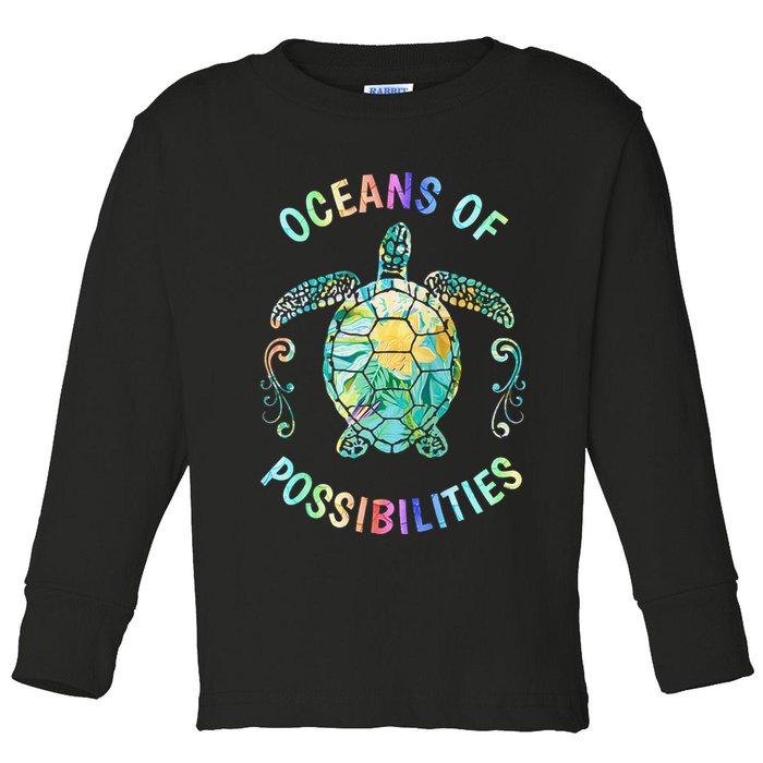 Oceans of Possibilities Summer Reading 2022 Librarian Whale Toddler Long Sleeve Shirt