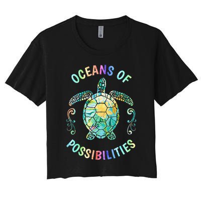 Oceans of Possibilities Summer Reading 2022 Librarian Whale Crop Top