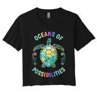 Oceans of Possibilities Summer Reading 2022 Librarian Whale Crop Top