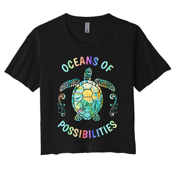 Oceans of Possibilities Summer Reading 2022 Librarian Whale Crop Top