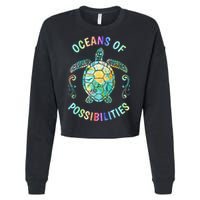 Oceans of Possibilities Summer Reading 2022 Librarian Whale Cropped Pullover Crew