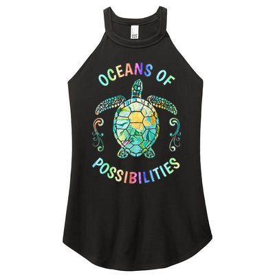 Oceans of Possibilities Summer Reading 2022 Librarian Whale Women's Perfect Tri Rocker Tank