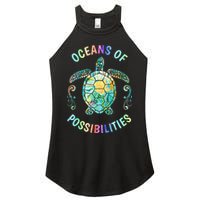 Oceans of Possibilities Summer Reading 2022 Librarian Whale Women's Perfect Tri Rocker Tank