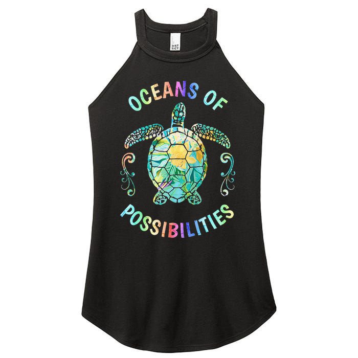 Oceans of Possibilities Summer Reading 2022 Librarian Whale Women's Perfect Tri Rocker Tank