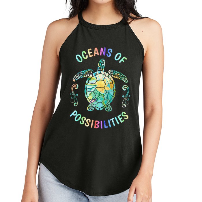 Oceans of Possibilities Summer Reading 2022 Librarian Whale Women's Perfect Tri Rocker Tank