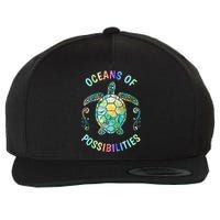 Oceans of Possibilities Summer Reading 2022 Librarian Whale Wool Snapback Cap