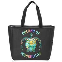 Oceans of Possibilities Summer Reading 2022 Librarian Whale Zip Tote Bag