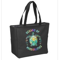 Oceans of Possibilities Summer Reading 2022 Librarian Whale Zip Tote Bag
