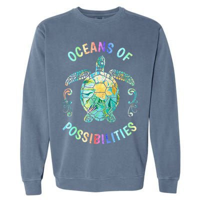 Oceans of Possibilities Summer Reading 2022 Librarian Whale Garment-Dyed Sweatshirt