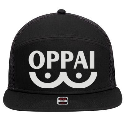 Oppai 7 Panel Mesh Trucker Snapback Hat