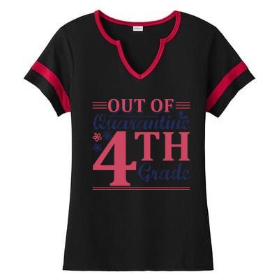 Out Of Quarantine 4th Grade Ladies Halftime Notch Neck Tee