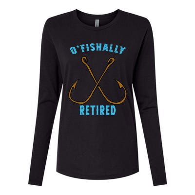 Outstanding Ofishally Retired Funny Fisherman Fishing Gift Womens Cotton Relaxed Long Sleeve T-Shirt