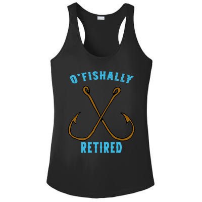 Outstanding Ofishally Retired Funny Fisherman Fishing Gift Ladies PosiCharge Competitor Racerback Tank