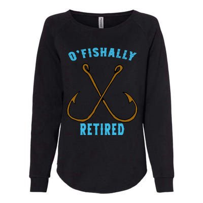 Outstanding Ofishally Retired Funny Fisherman Fishing Gift Womens California Wash Sweatshirt