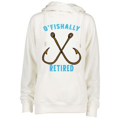 Outstanding Ofishally Retired Funny Fisherman Fishing Gift Womens Funnel Neck Pullover Hood