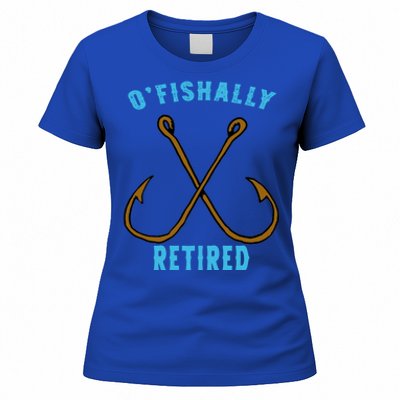 Outstanding Ofishally Retired Funny Fisherman Fishing Gift Women's T-Shirt