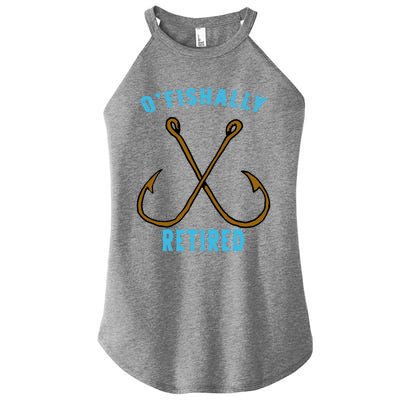 Outstanding Ofishally Retired Funny Fisherman Fishing Gift Women's Perfect Tri Rocker Tank