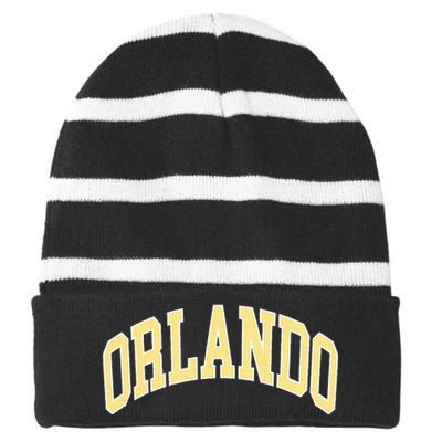 Orlando Striped Beanie with Solid Band