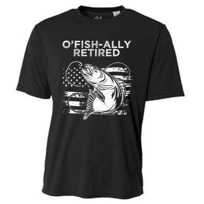 OFishally Officially Retired Fishing American Cooling Performance Crew T-Shirt