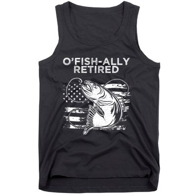 OFishally Officially Retired Fishing American Tank Top