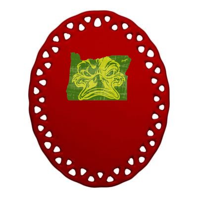 Oregon Ceramic Oval Ornament