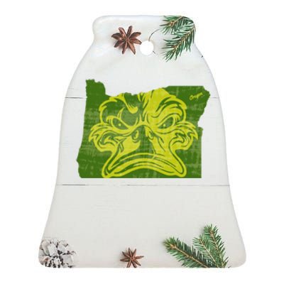 Oregon Ceramic Bell Ornament