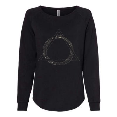 Ouroboros Occult Sacred Geometry Egyptian Alchemy Symbol Womens California Wash Sweatshirt