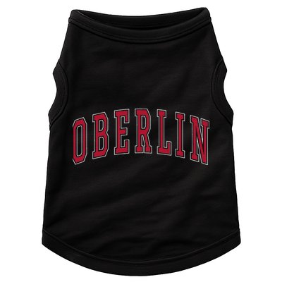Oberlin Ohio Souvenir College Style Red Text Doggie Tank