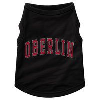 Oberlin Ohio Souvenir College Style Red Text Doggie Tank