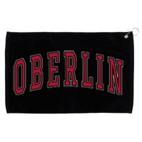 Oberlin Ohio Souvenir College Style Red Text Grommeted Golf Towel