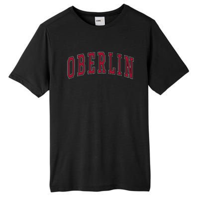 Oberlin Ohio Souvenir College Style Red Text Tall Fusion ChromaSoft Performance T-Shirt