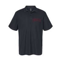 Oberlin Ohio Souvenir College Style Red Text Softstyle Adult Sport Polo