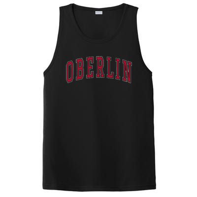 Oberlin Ohio Souvenir College Style Red Text PosiCharge Competitor Tank