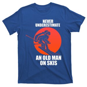 Old On Skis Skiing Downhill Ski Grandpa Gift Cute Gift T-Shirt