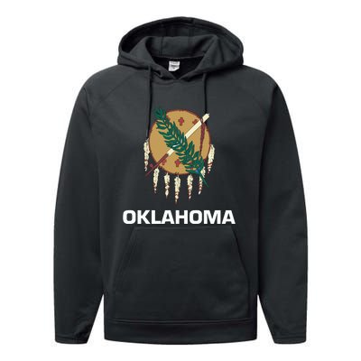 Oklahoma Ok State Flag Usa T Performance Fleece Hoodie