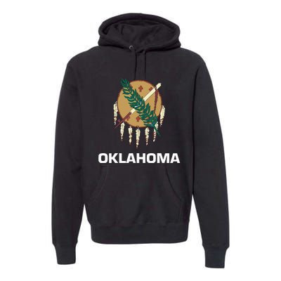 Oklahoma Ok State Flag Usa T Premium Hoodie