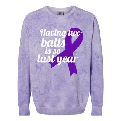 Orchidectomy Operation Survivor Funny Testicular Cancer Cool Gift Colorblast Crewneck Sweatshirt