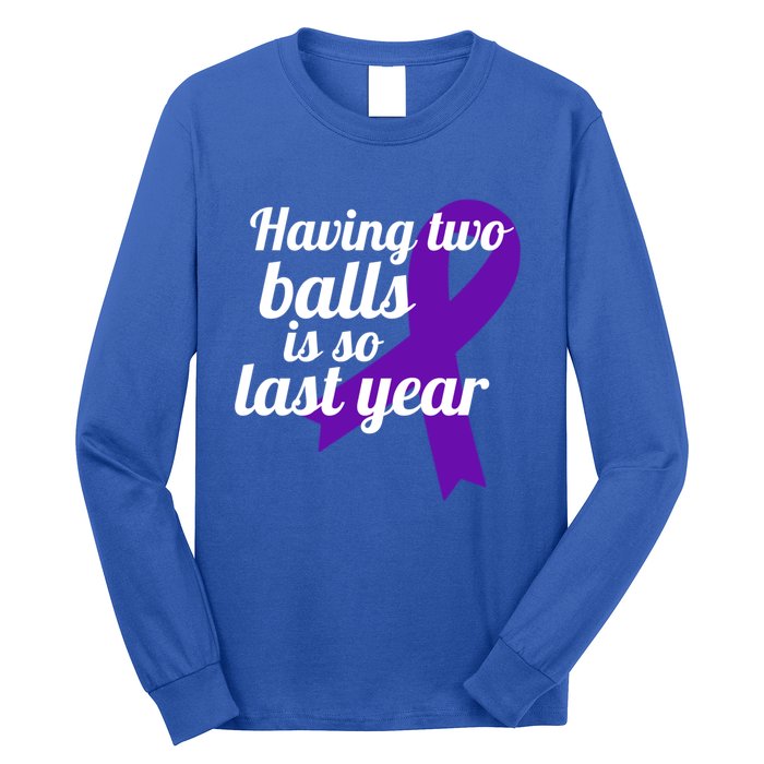 Orchidectomy Operation Survivor Funny Testicular Cancer Cool Gift Long Sleeve Shirt