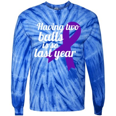 Orchidectomy Operation Survivor Funny Testicular Cancer Cool Gift Tie-Dye Long Sleeve Shirt