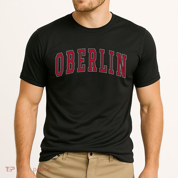 Oberlin Ohio Souvenir College Style Red Text Performance Shirt