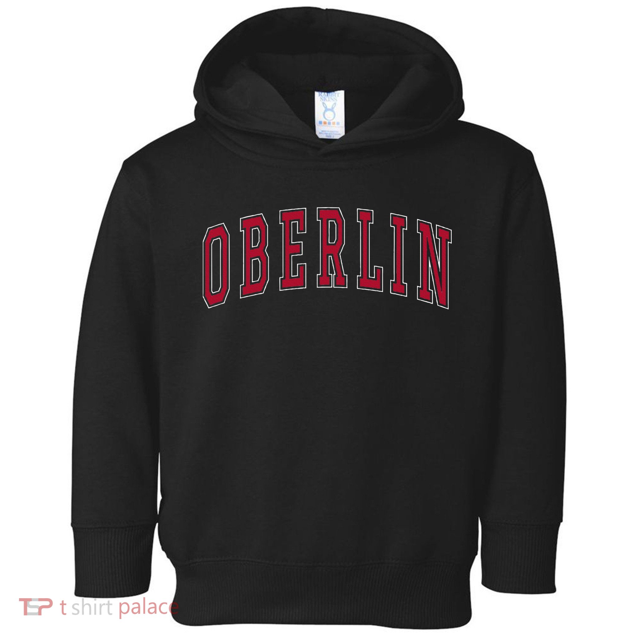 Oberlin Ohio Souvenir College Style Red Text Toddler Hoodie